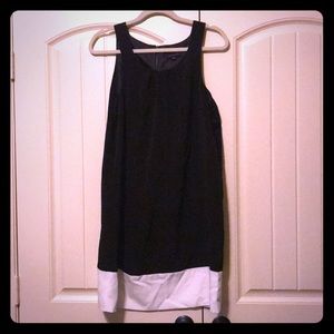 size 10 black dress with white detail